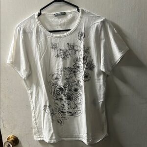 Floral Graphic White T-Shirt